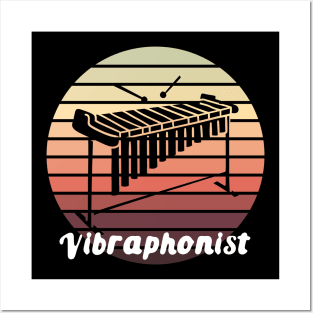 Playing Vibraphone In Love with Vibraphone Music Vibraphonist Mallet Percussion Instrument Posters and Art